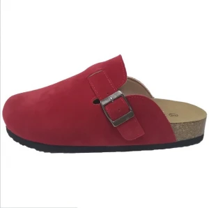 Casual Double Buckle Non-Slip Clogs Red Slides Slip on Women Cork Slippers 2021