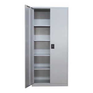 Central Locked Adjustable Shelves Design Metal Storage Filing Cabinets Grey Swing Door Steel Cupboards For Office
