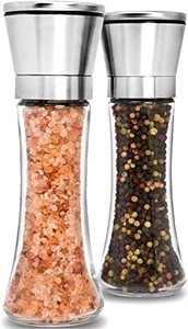 ceramic core salt and pepper grinder stainless steel glass jar with spice grinder pink Manual Mill Pepper Grinder