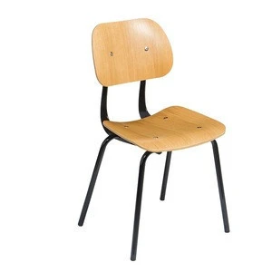 Cheap metal frame poly wood student chair school chair