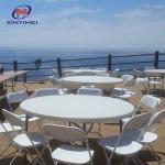 Cheap price outdoor party plastic used white folding chairs wholesale