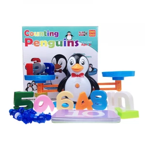 Childrens educational mathematics balance toys plus and minus cartoon penguin elephant  kindergarten teaching