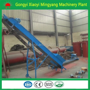 China factory plant belt screw conveyor for charcoal briquettes wood sawdust pellets making production line 008615039052280