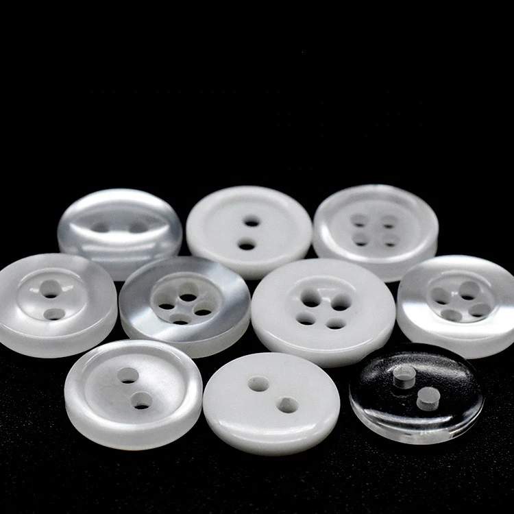 China Garment Label Factory Wholesale Recycled Sewing Resin Plastic Holes Back Buttons for Clothes Collars