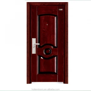 China product steel security door single leaf metal iron door cheap price stainless steel gate door with accessories