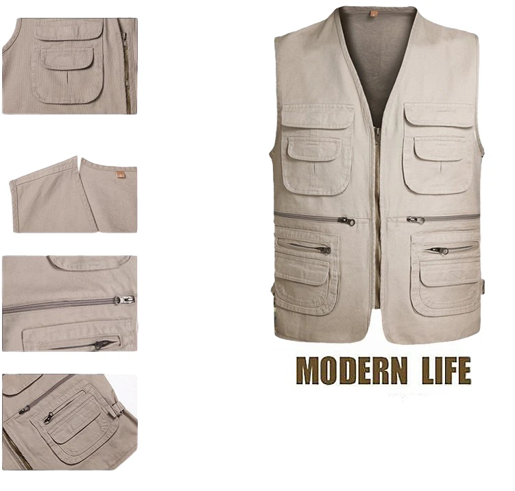 Chinese supplier work vest color option photography engineering security vest multi pockets men vest
