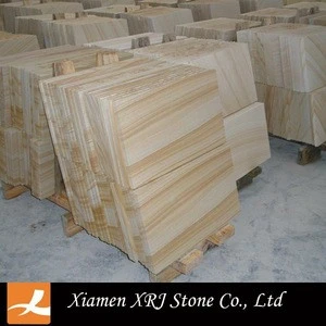 Chinese Yellow Wooden Polished Sandstone Buyers