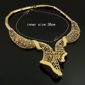 CJ696 Factory price African jewelry sets 18k solid gold jewelry set in latest design
