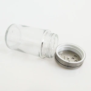 Clear Glass Spice Jar Pepper Bottle With Shaker