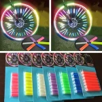 Colorful Bicycle Spoke Reflector Reflective spoke Mount Clip Tube