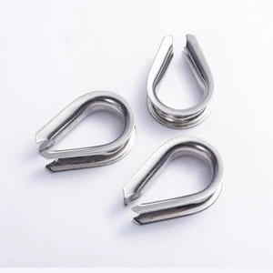 Commercial playground rope connector 16mm stainless steel open thimble