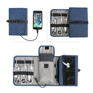 Compact Travel Cable Organizer Portable Electronics Accessories Bag Hard Drive Case