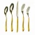 Import Contemporary and Modern Wave Cutlery Golden Utensils 20 Piece Service for 1 4 Stainless Steel 304 Gold Wedding Flatware Sets from China
