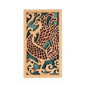 Creative new design the Chinese four-symbol custom pattern logo wooden animal gift decorative craft