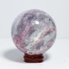 Crystals Healing Stones Ball Pink Plum Tourmaline Rubellite Sphere Reiki Stone Crafts  For Meditation