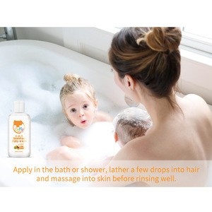Curlymommy Private Label Wholesale Protect Skin 2In1 Baby Liquid Body Wash Without Sultfate And Paraben