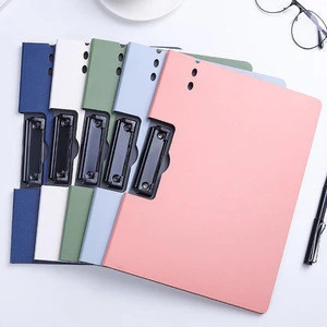 Custom A4 A5 Size Foldover Clip Board With Pen Holder Clipboard Double Side Clipboard Folder Filling Products