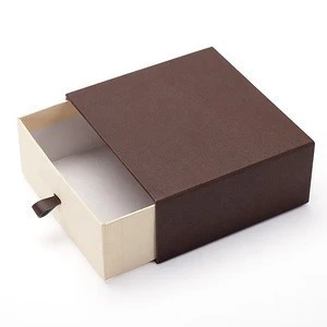 Custom brown made packaging Tie slide drawer watch paper box printing  your logo