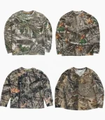 Custom Camo Real Tree Print Long Sleeve T-shirt Hunting Clothing Hiking Camping Short Sleeves t shirts Graphic T Shirt For Men