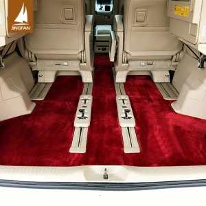 Custom Full Set 7 Seats Car Auto Pad Cashmere Luxury Plush Car Mats Floor Carpet For MPV Toyota Alphard Sienna