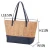 Import Custom High Quality Blue Bag Portugal Purse Fabric Leather Cork Handbag from China