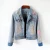 Import custom hot sale patch back print cotton jean denim for women jacket from China