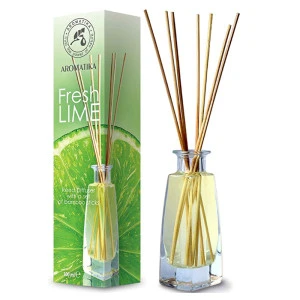 Custom luxury packaging box glass bottle natural plant essential oil reed diffuser with rattan sticks