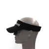 Custom Made Black Terry Towel Open Top Hat Visor