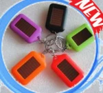 Custom personalized solar keychain led logo flashlight torch key ring for promotional gift Christmas Halloween