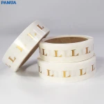 Custom printing hot stamping gold foil clear aufkleber bottle logo candle sticker roll transparent round label gold foil sticker