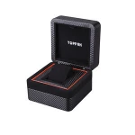 Custom Proposal Fashion Black Leather MDF Watch Display Case