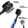 Custom retractable nail head golf club brush golf cleaner with non-slip ergonomic grip