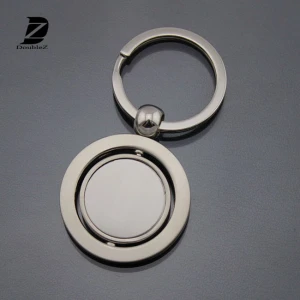 custom round metal keychain