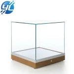 Custom store counter sunglasses display case with lock MDF eyewear box with tray
