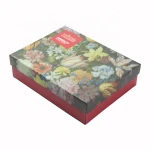 custom UV coating shoe box clothing packaging lid top cover and base bottom paper package box