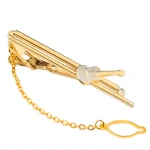 custom Violin modeling metal tie clip man business stickpin personality breastpin
