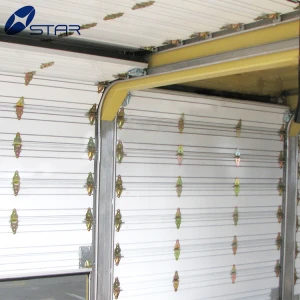Customized 1.2m-2.4m PVC vertical automatic roller shutter door