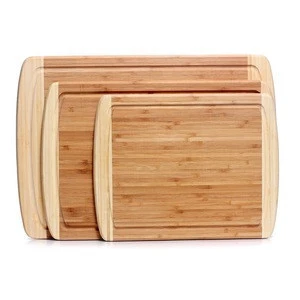 Customized Kitchen active flexible bamboo chopping board with two tone colors vender