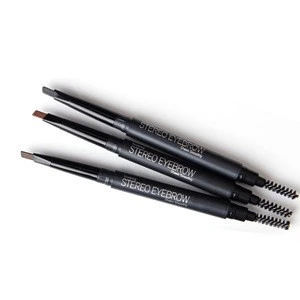Customized private label automatic long lasting waterproof pigmented with brush eyebrow pencil