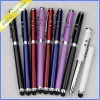 Customized promotional LED light & laser pointer pen with logo print metal high quality advertising metal touch pen