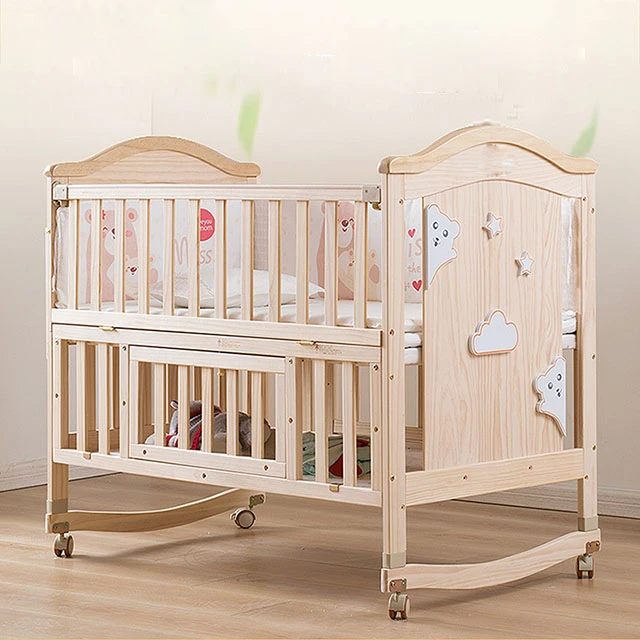 Customized size new born baby bed/swing baby crib cot