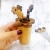 Import Cute Design Walnut Wood and  Stainless Stain Flower Plant Sticks  Fruit Metal Cocktail Picks Skewers with holder from China