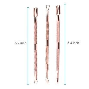 Cuticle Pusher Stainless Steel Nail Art tools 2 Way Pedicure Manicure Care Cleaner Nail Care Tool Finger Dead Skin Push