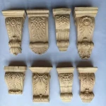 Decorative Wood Furniture Parts Wood Capitals Corbels