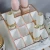 Import Desktop cosmetic nail ponish lipstick jewelry display box 2pieces plastic rose gold marble makeup drawer organizer set from China