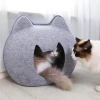 Detachable Cat Cage Warm Felt Cat House Pet Cage Felt Zipper Cat Bed Pet Beds