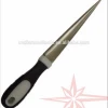 Diamond knife sharpener with black/white rubber handle