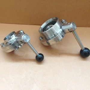 DN65 DIN Standard Stainless Steel Hygienic Butterfly Valves,Application for Milk,Juice,Beer,Pharmacy,Dairy