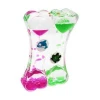 Double-Heart Floating Mix Illusion Visual Slim Liquid Motion timer Gadget Toys Oil Hourglass Timer Home Table Ornament