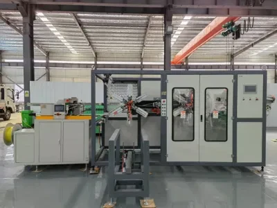 Double Station Plastic HDPE Coiling Winder Coiler with Automatic Strapping for Pipes